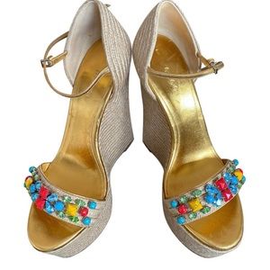 ❤️💙GUCCI Carolina Crystal Espadrilles ❤️💙 38.5❤️💙 Excellent condition❤️💙